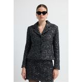 Adl Payetli Triko Ceket Siyah 11945314000 - XS - Dropsuz