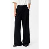 adL Pileli Keten Pantolon Siyah 15345028002 - 2XL