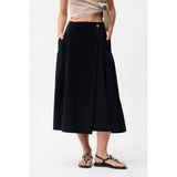 Adl Pileli Midi Etek Siyah 12744992001 - XS