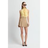 adL Pileli Mini Etek Camel 12742952007 - S