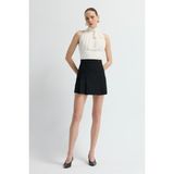 Adl Pileli Mini Etek Siyah 12742952007