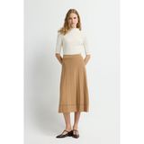 adL Piliseli Triko Etek Camel 12744375001 - XS