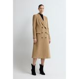 Adl Şal Yaka Uzun Kaban Camel 13646050000 - XL - Kahverengi