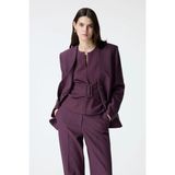 adL V Yaka Gabardin Mono Ceket Murdum 11947202000 - XL - Dropsuz - Mürdüm