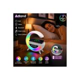 ADLAND Akıllı Gece Lambası Speaker Bluetooth Hoparlör Kablosuz Şarj Rgb Masa Lambası Yatak Odası Dekor 3in1