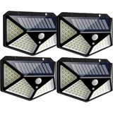 Adm Store 4 Lü Paket Bahçe Aplik Bahçe Lambası Bahçe Aydınlatma Güneş Enerjili Bahçe Lambası 100 LED 4lü Paket Bahçe Aplik Bahçe Lambası Bahçe Aydınlatma