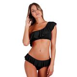 Admas Volante Lateral Bikini Takımı, 40, AZ15210, Siyah, Kadın