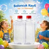 Admay 2 Adet 500 ml Baloncuk Likiti Büyük Boy Balon Köpük Suyu Çocuk Oyun Eğlence Parti Baloncuk Solüsyonu - Şeffaf