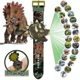 Admay Dinozor 3D Projeksiyonlu Saat 24 Farklı Karakteri Duvara Yansıtır - 09-Yeşil