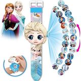 Admay Frozen 3D Projeksiyonlu Saat 24 Farklı Karakteri Duvara Yansıtır