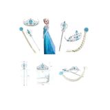 admay Frozen Model Saç Taç ve Asa Seti Karlar Ülkesi Elsa Tacı