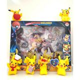 Admay Pokemon Pikachu Figür Seti 6’lı – Sevimli Koleksiyon & Dekor Oyuncak (8–8,5 Cm) - 001-Renkli