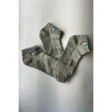 Admera Premium Admera 3'lü Erkek Pamuklu Spor Patik Çorap Havlu Tabanlı Destekli & Nefes Alan Doku (Renkli Şeritte Renk Farkı Olabilir.) - 40 - 44 - Gri