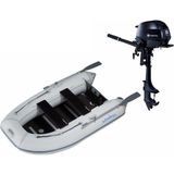 Admiral 250CM Katlanır Ahşap Tabanlı Bot + Tohatsu Mfs3.5 Bs Deniz Motoru - Gri