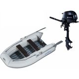 Admiral 250CM Katlanır Şişme Tabanlı Bot + Tohatsu Mfs3.5 Bs Deniz Motoru - Gri