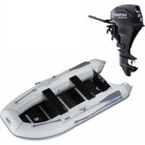 Admiral 350CM Katlanır Ahşap Tabanlı Bot + Tohatsu MFS20E S Deniz Motoru - Gri