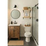 Adn Dizayn %100 Ahşap 70 cm Banyo Dolabı – Ladin Çam Ceviz-Rustik, Ayaklı, 2 Kapaklı, Aynalı