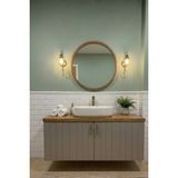 Adn Dizayn Banyo Dolabı-Asma 2 Kapaklı-Lavabolu-Ahşap-Mat Vizon-Mdf 90 Cm-Aynalı