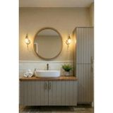 Adn Dizayn Banyo Dolabı Seti-Vizon Mat Lake Boyalı-Ahşap Tezgah-Boy Dolabı-Aynalı Üst DOLAP-100 cm -Lavabosuz