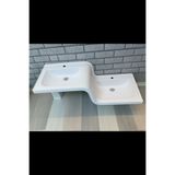 ADNAN MOBİLYA Abdest Lavabo Taşı Sağ Çukur Z Lavabo 115 cm