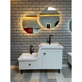 Adnan Mobilya MDF Abdest Lavabo 45 cm Genişlikte Çocuk, Yaşlı ve Engelli Kullanımına Uygun