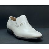 Adnan Shoes Erkek Bej Krem Tokalı Düz Sade Deri Elyapımı Dikişli Kösele Ayakkabı - Altın - Bej