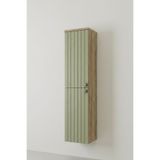 AdnDesing Banyo Boy Dolabı-Asma Dolap -Gövde Doğal Kaplama Mdf- Yeşil-Boy Dolabı