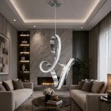 ADOĞAN Maisa Lüks Cristalya Serisi Orjinal Kaplamalı 3 Renk Ledli Modern LED Avize - Gümüş