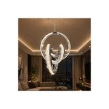 ADOĞAN Perla Premium Lüks Cristalya Serisi Kaplamalı Premium Kalın Çizgili Kasalı 3 Renk Ledli Sarkık Ledli Avize Modern Led Avize