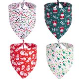 ADOGGYGO 4'lü Paket Köpek Bandana Noel Köpek Atkısı Üçgen Önlükler Fular Seti Köpek Noel Kostüm Aksesuarları Dekorasyon Küçük Köpekler Kediler Evcil Hayvanlar için (Küçük, Noel)