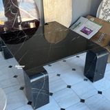 Adomar Marble Alexander Black Orta Sehpa - siyah