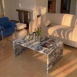 Adomar Marble Mermer Orta Sehpa,menekşe Mermer Orta Sehpa, Gerçek Mermer Orta Sehpa - çok renkli