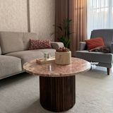 Adomar Marble Roselya Orta Sehpa Doğal Mermer - çok renl