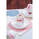 Adonis Pink 6 Kişilik Kahve Fincan Takımı - 100 ml - Renkli