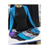 ADONİX 3 lü asortili uzun kollu tesettür vücudu sarar yumuşak kumaş crop ceket bluz bolero