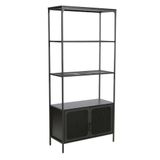 Adore Gaming Cage Metal Kitaplık - Siyah 80X177x36 Cm