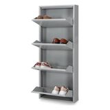 Adore Kaser Metal 4'lü Gri Ayakkabılık
