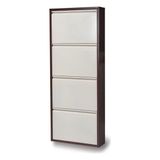 Adore Kaser Metal 4'lü Kahve Krem Ayakkabılık - Kahverengi
