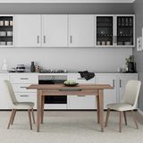 Adore Mobilya Açılır Mutfak Masası - Koyu Oslo Ceviz 120-150x75x70 CM