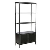 Adore Mobilya Adore Gaming Cage Metal Kitaplık - Siyah 80x177x36 cm