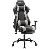 Adore Mobilya Adore Gaming ProX Ergo Oyuncu Koltuğu - Gri/Siyah S.Deri 71x126-136x77,5 cm