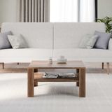 Adore Mobilya Adore New Line Kare Orta Sehpa Oslo Ceviz Renk Yonga Levha Malzeme 90x42 cm Boyutlarıyla Şık Tasarım