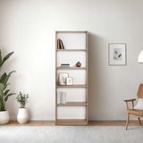 Adore Mobilya Adore Sonoma Renkli 5 Raflı Kitaplık Melamin Malzeme ile 182x64x26 cm Klasik Tasarım