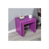 Adore Mobilya Adore Triple Zigon Sehpa Shp-103-uu-1 Mor