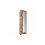 Adore Mobilya Antre 11 Raflı 2 Kapaklı Aynalı Ayakkabılık Açık Ceviz(tori) 60x212x36 Cm (gxyxd) Kahverengi