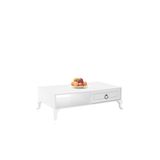 Adore Mobilya Country Orta Sehpa - Mat Lake Beyaz 103x42x60 cm (GxYxD)