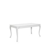 adore mobilya Country Yemek Masası - Mat Lake Beyaz 160-200X76X90 cm (Gxyxd)