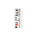 Adore Mobilya Diomand 8 Bölmeli Kapaklı Dolap, Mutfak Dolabı, Banyo Dolabı, Çok Amaçlı Dolap, Parlak Lake Beyaz, 50x187x35 cm (GxYxD)