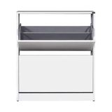 Adore Mobilya Flat Duo Beyaz 2 Katlı Ayakkabılık Dolabı