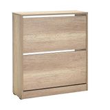 Adore Mobilya Flat Duo İki Katlı Geniş Ayakkabılık Dolabı - Tori 2 adet düşer kapak 12-14 çift ayakkabı, terlik kapasiteli 73 x 84 x 26 cm (Genişlik x Yükseklik x Derinlik)